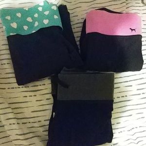 Womens pink victoria's secret leggings bundle